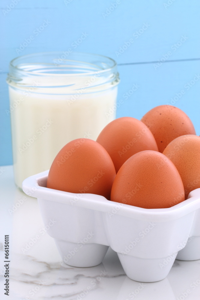 Heavy cream and whole eggs Heavy cream and whole eggs