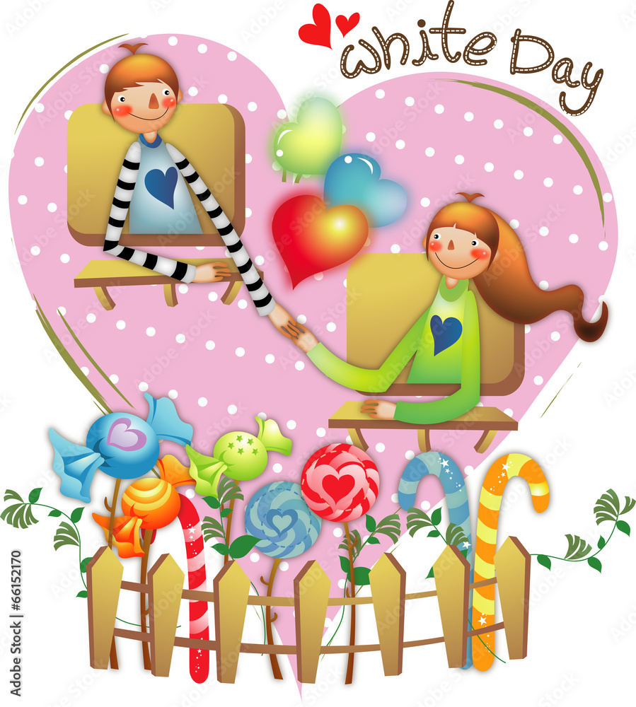 Obraz premium 화이트데이 커플
