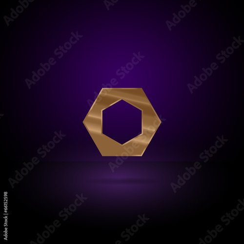 Gold metal symbol