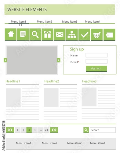 Green website set