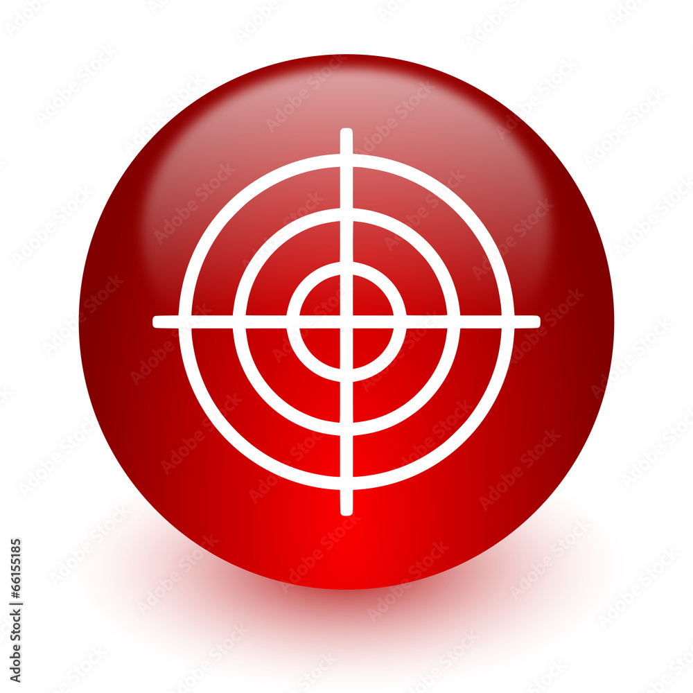 target red computer icon on white background target red computer icon on white background