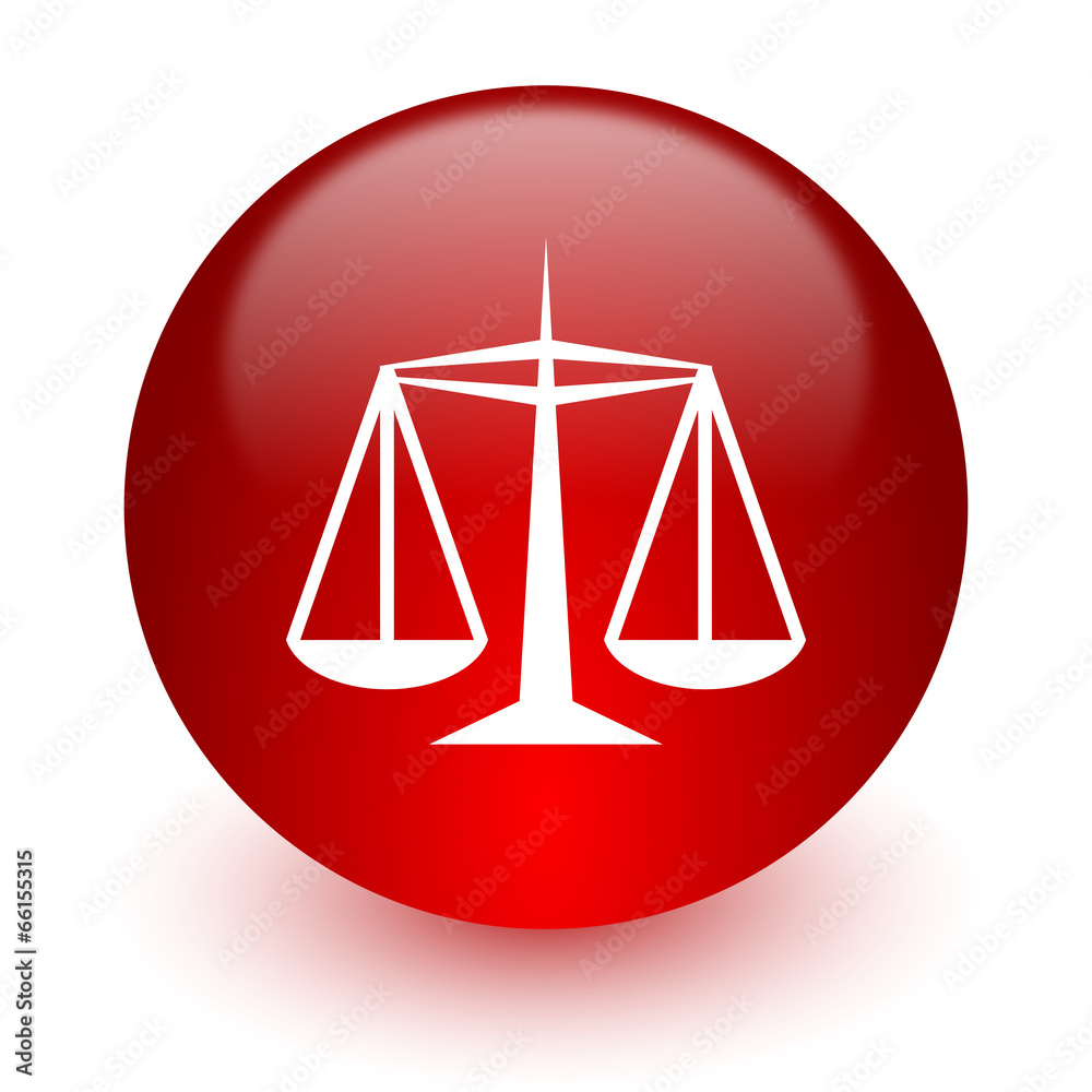 justice red computer icon on white background justice red computer icon on white background