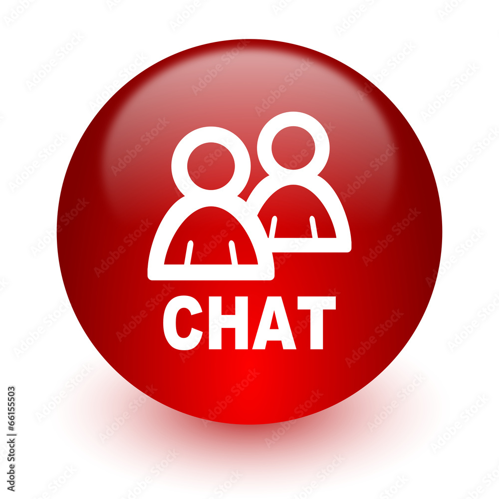 chat red computer icon on white background chat red computer icon on white background