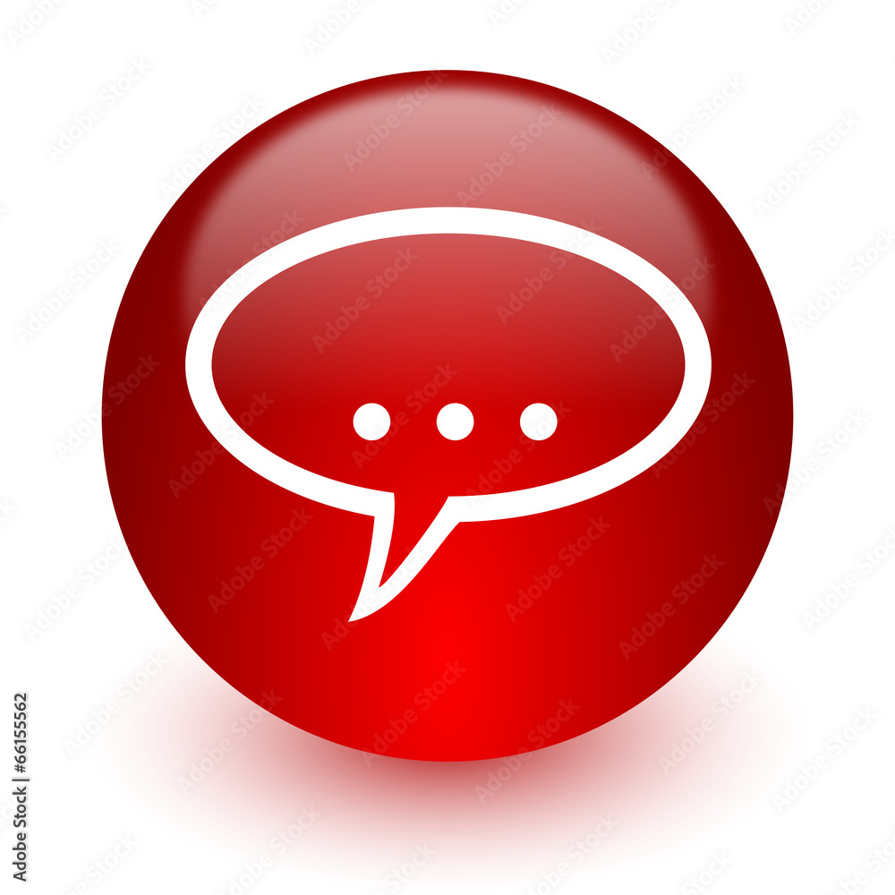 Obraz premium forum red computer icon on white background