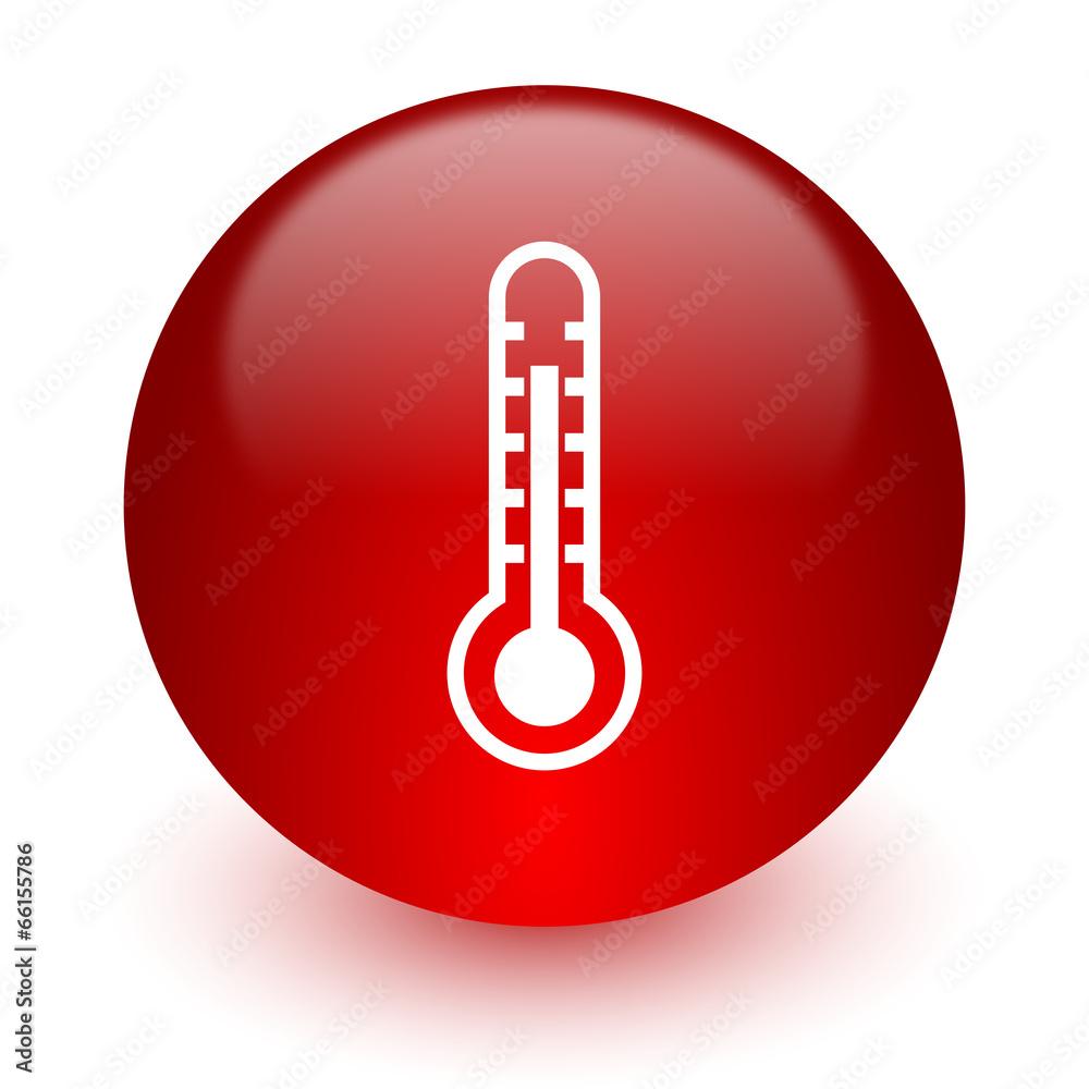 thermometer red computer icon on white background thermometer red computer icon on white background