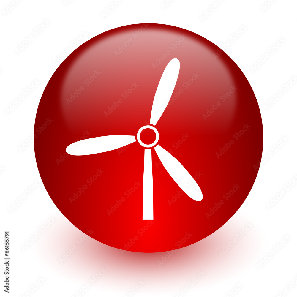 windmill red computer icon on white background windmill red computer icon on white background