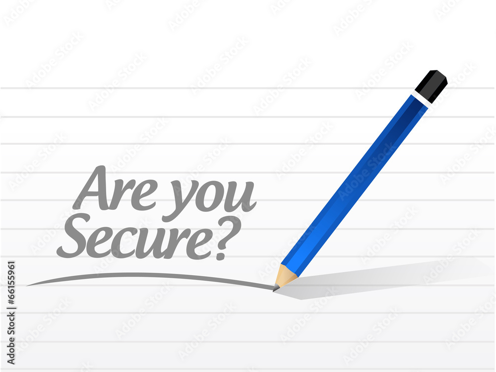 are you secure question message illustration are you secure question message illustration