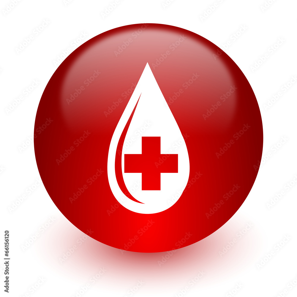 blood red computer icon on white background blood red computer icon on white background