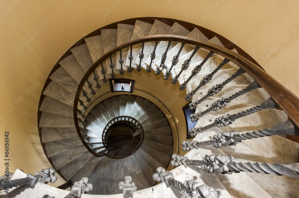 Obraz premium spiral staircase Tercesi castle