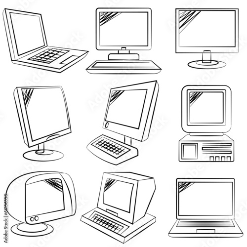 sketch computer set