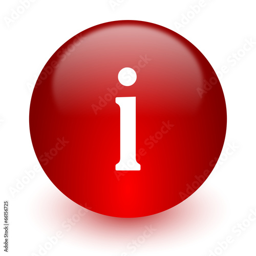 information red computer icon on white background