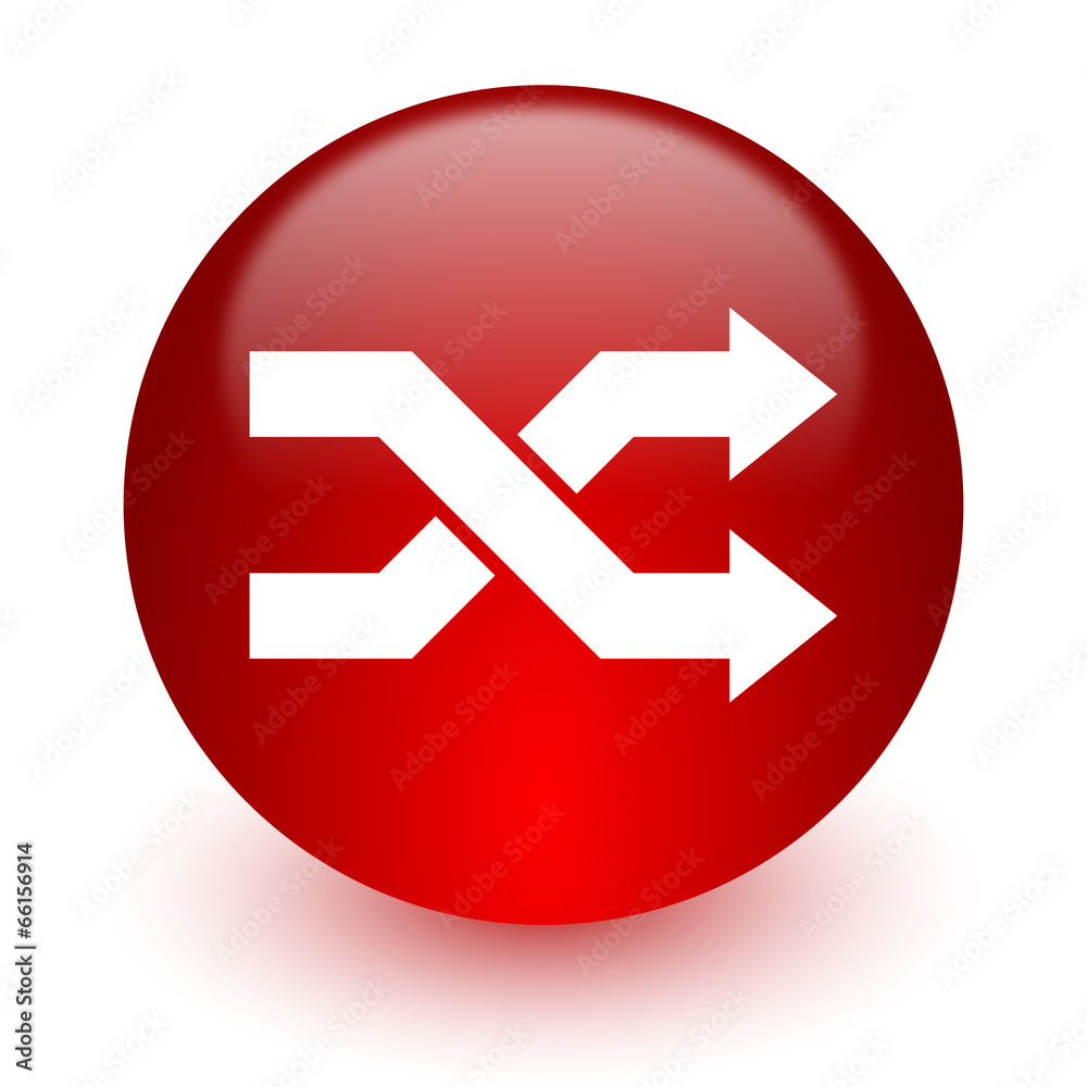 aleatory red computer icon on white background aleatory red computer icon on white background
