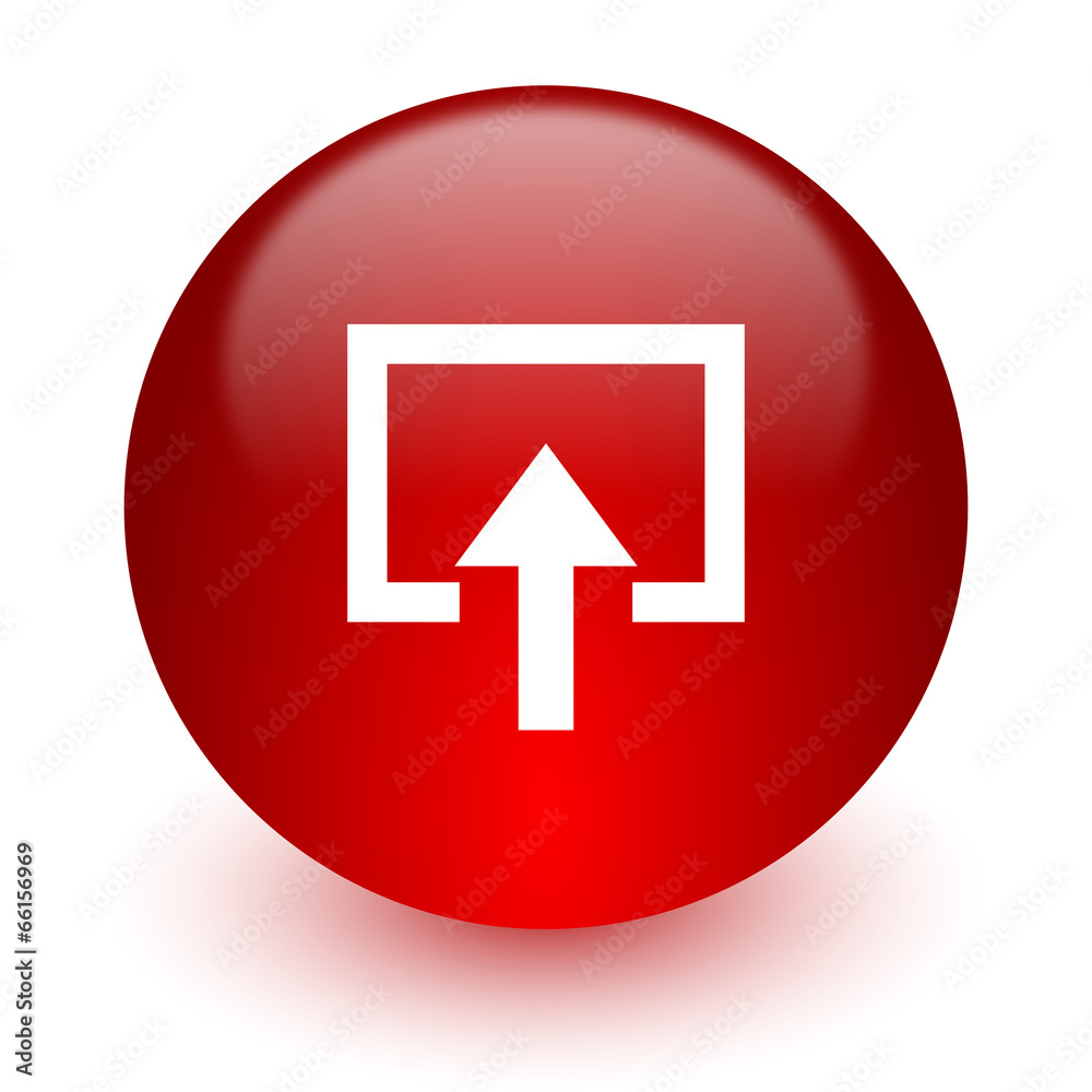 enter red computer icon on white background enter red computer icon on white background