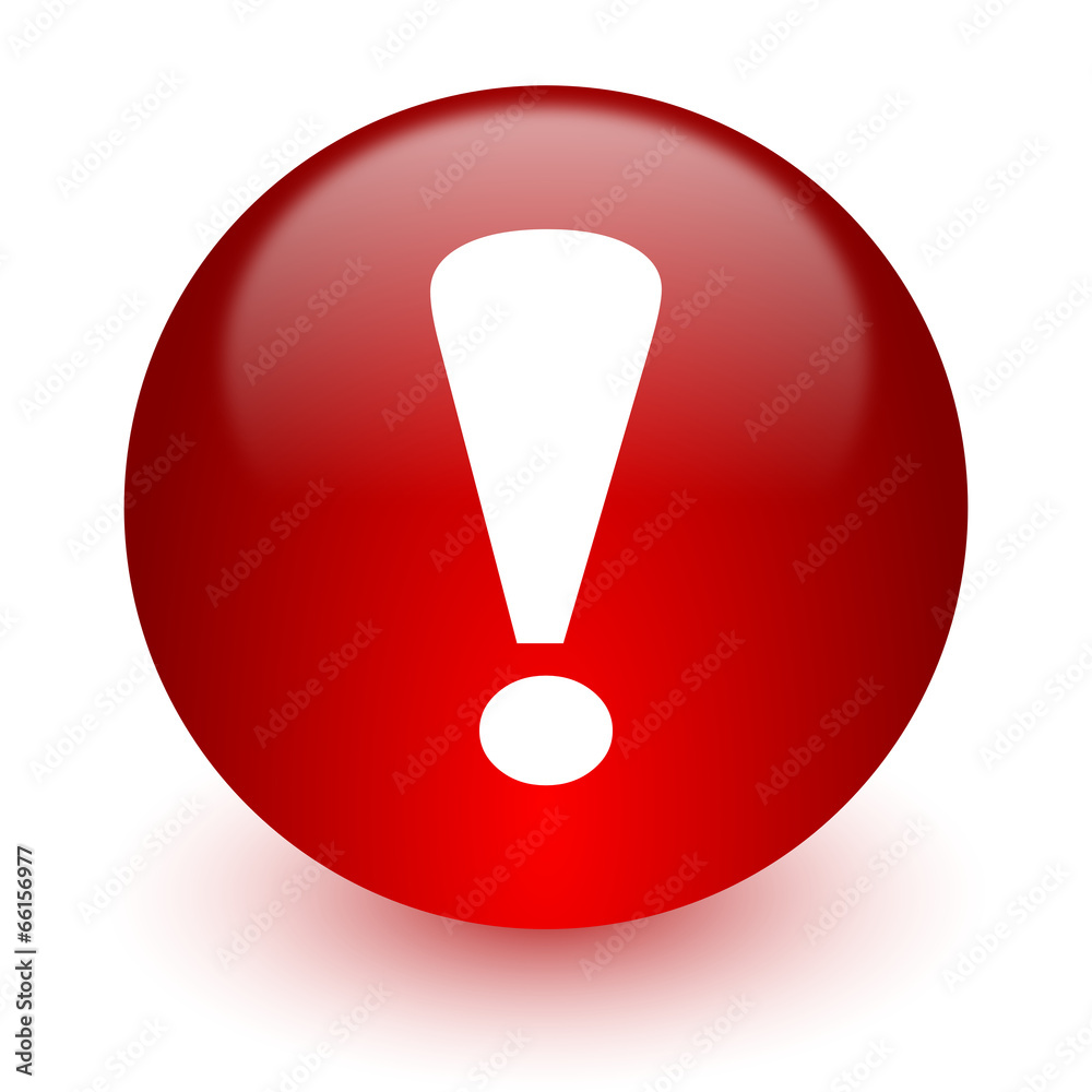 exclamation sign red computer icon on white background exclamation sign red computer icon on white background