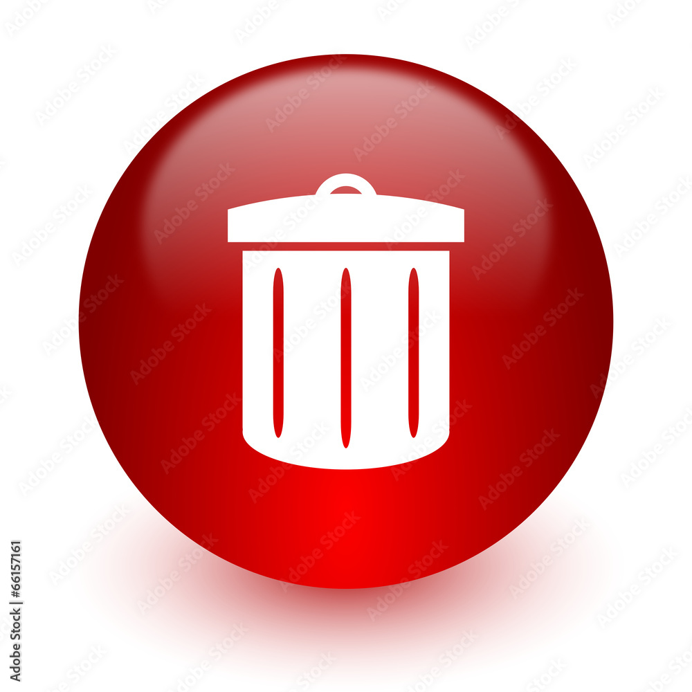 recycle red computer icon on white background recycle red computer icon on white background