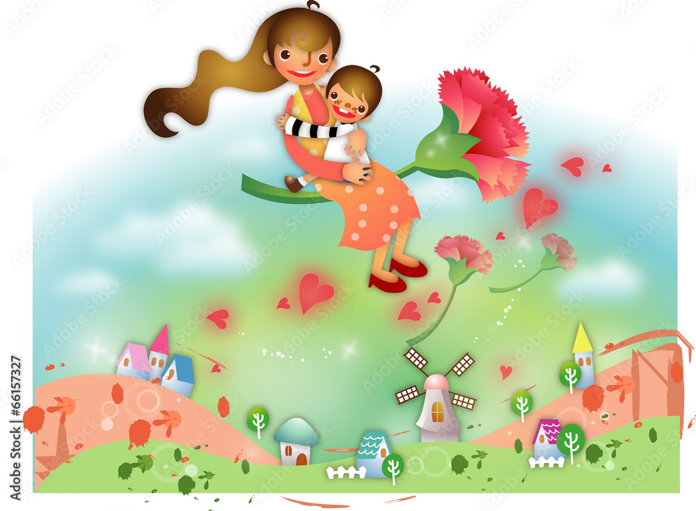 Naklejka premium 행복한 우리집