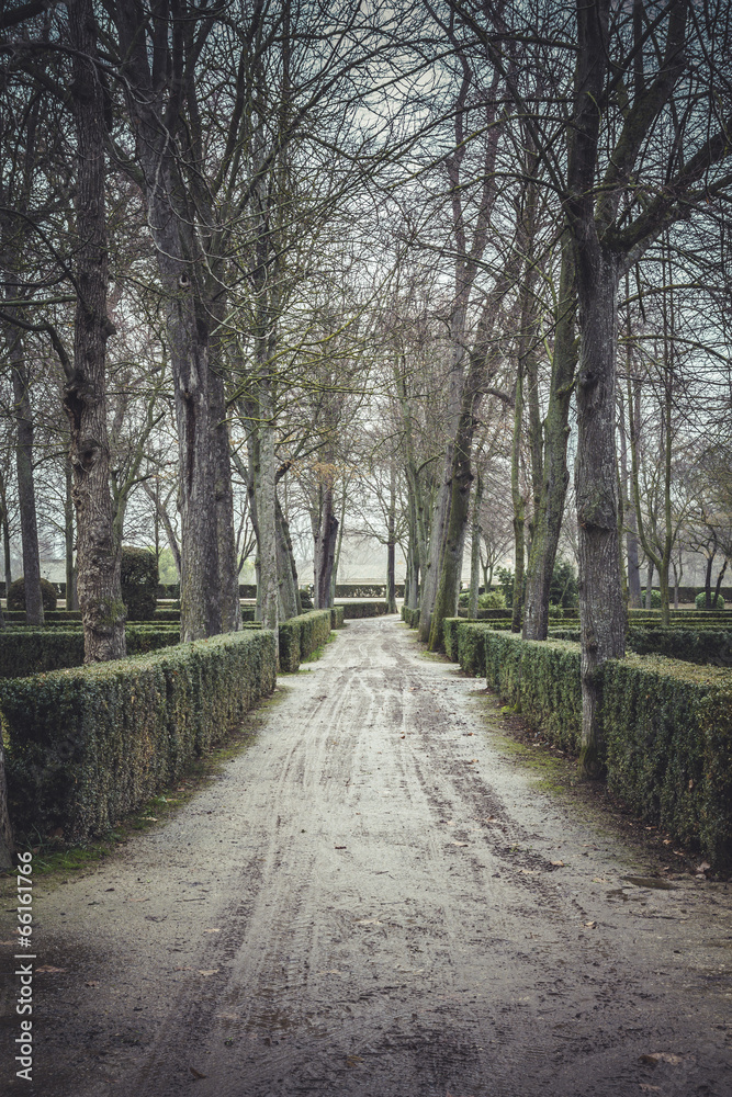 beautiful gardens Palace of Aranjuez, Madrid, Spain