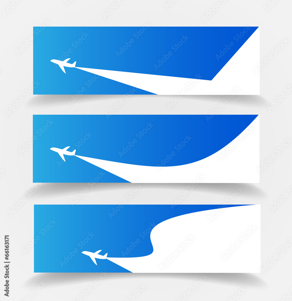 Plane banner template vector Plane banner template vector