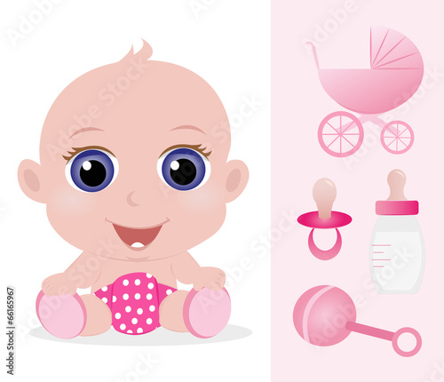 adorable baby girl and baby accessorise set