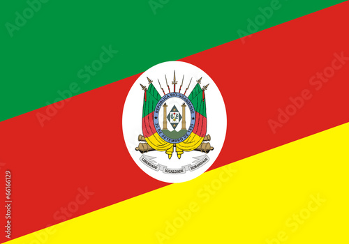 Flag of Rio Grande do Sul state in Brazil