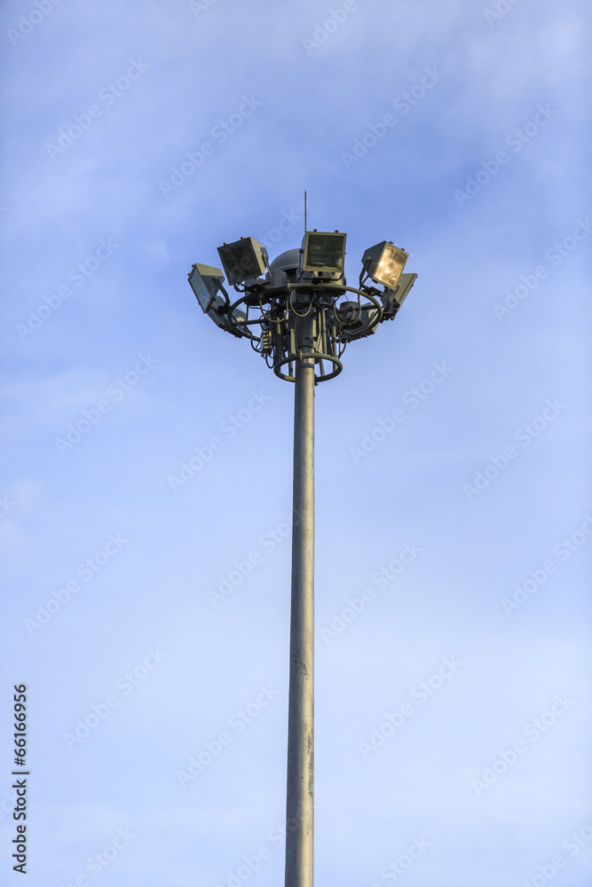 Stadium light poles/Lamp post a sky background. Stadium light poles/Lamp post a sky background.