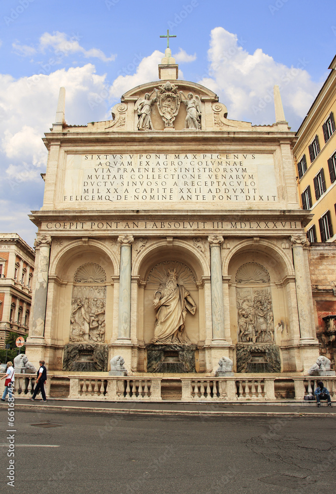 Acqua Felice Fountain in Rome