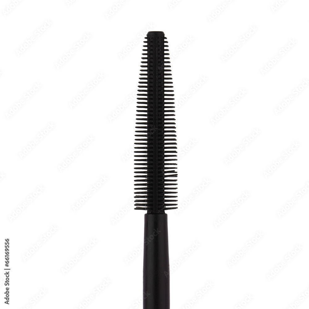 Mascara brush on white background Mascara brush on white background