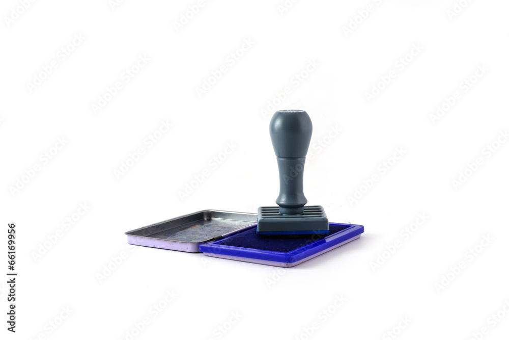 Ink pad and rubber stamp Ink pad and rubber stamp