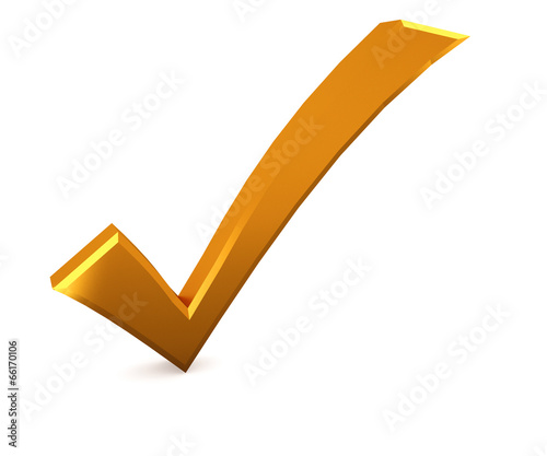 checkmark on isolated white