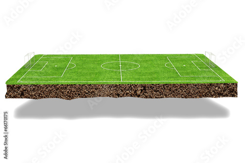 Football field 3d render photo