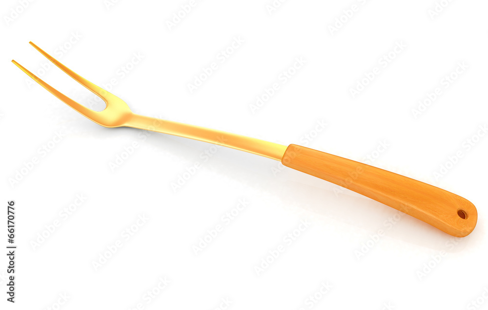 Large fork on white background Large fork on white background