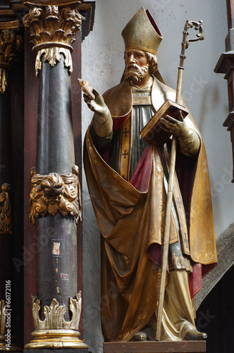 Saint Augustine baroque sculpture