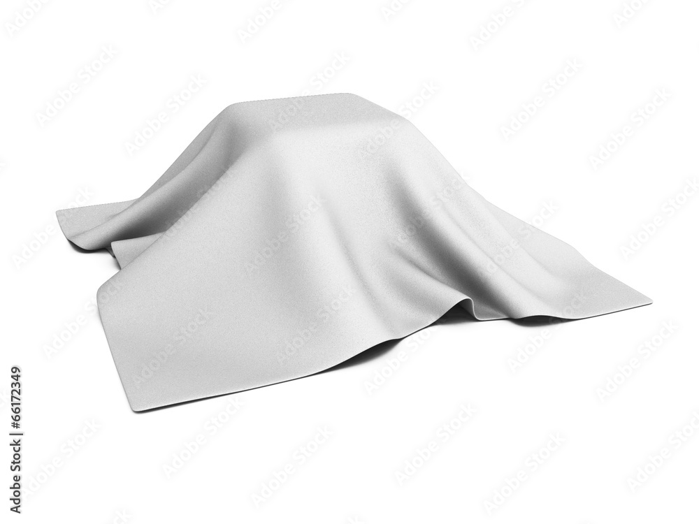 Naklejka premium surprise box covered with white cloth