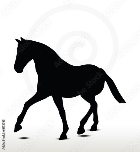 horse silhouette in Parade Walk position