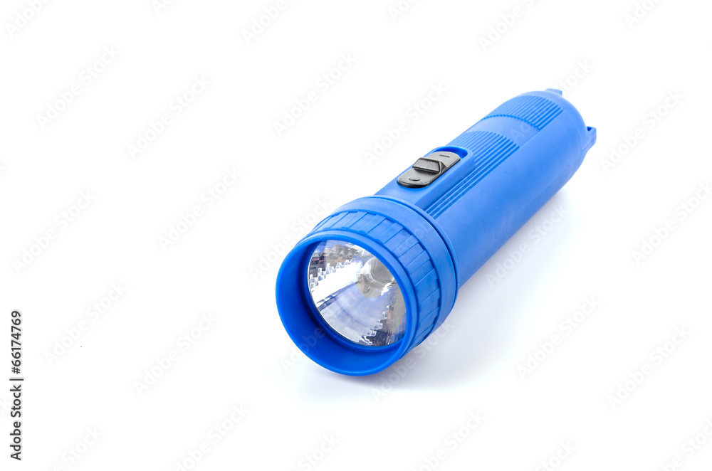 Flashlight isolated white background Flashlight isolated white background
