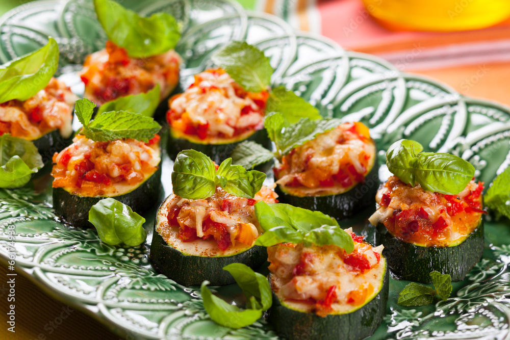 Zucchini, Pepper and Tomato gratin