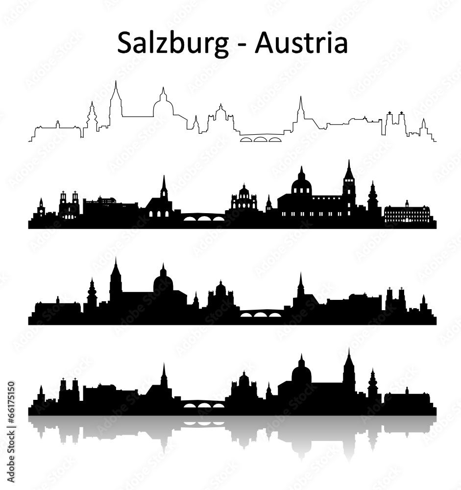 Naklejka premium Skyline Salzburg