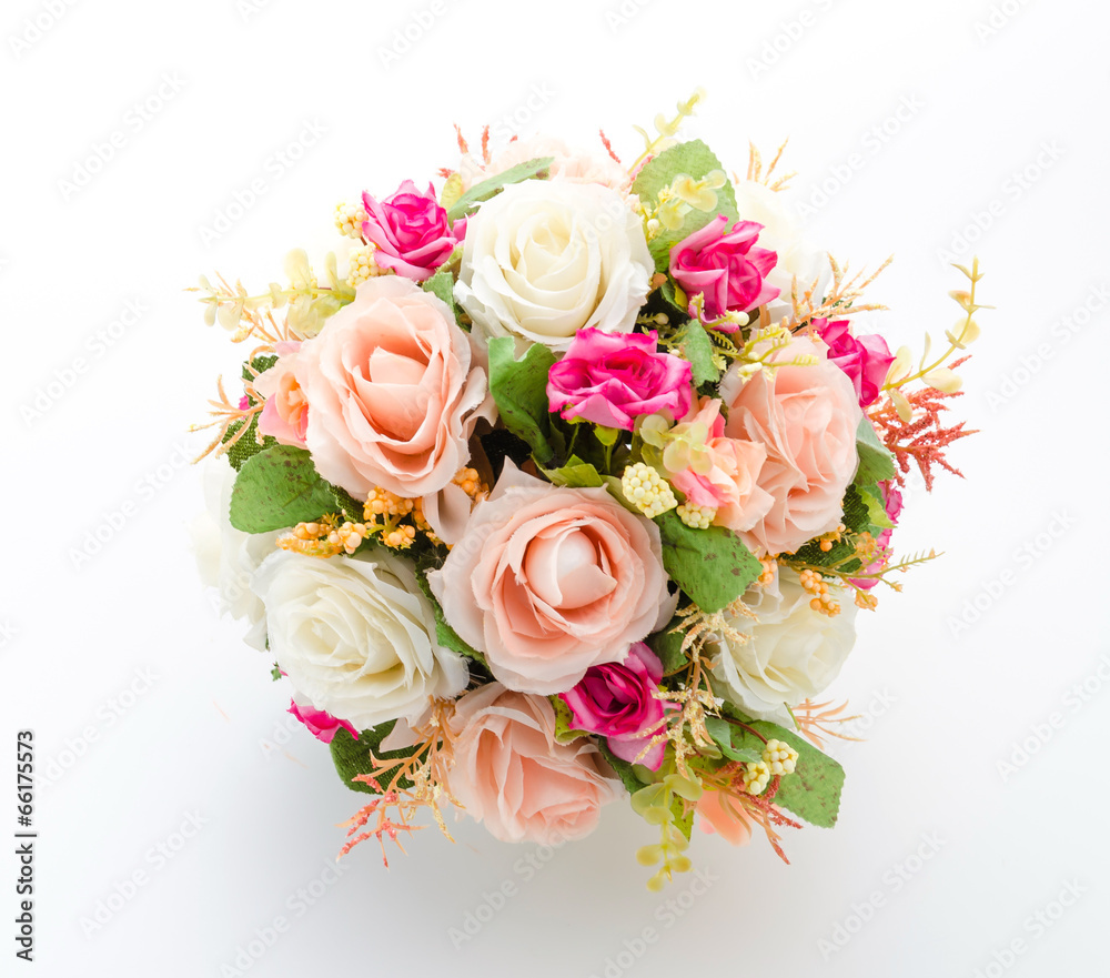 Bouquet flowers isolated on white Bouquet flowers isolated on white