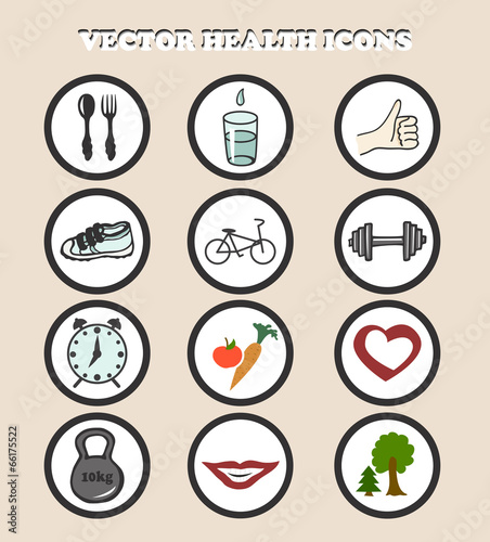 Vector icons health