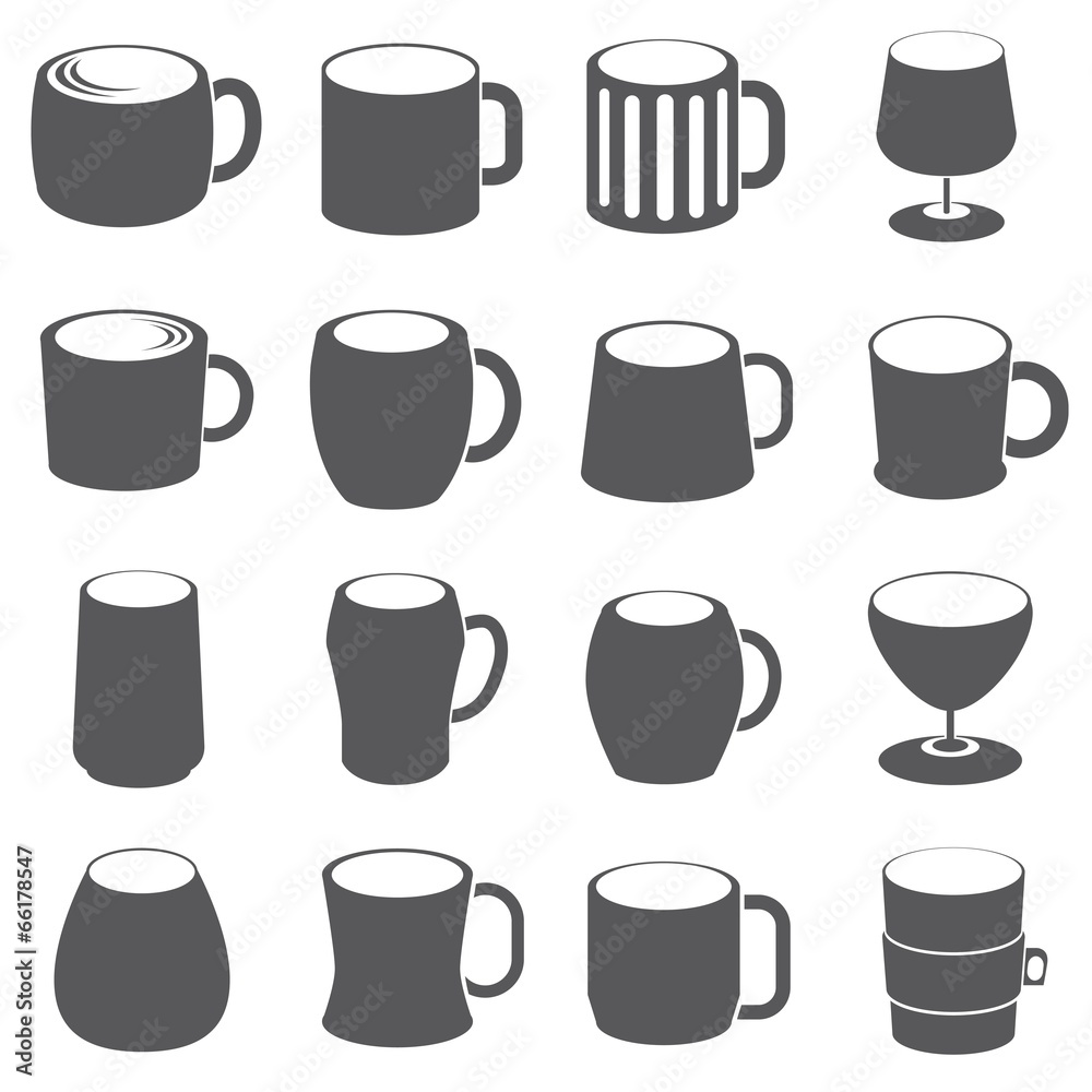 glasses and cup icons