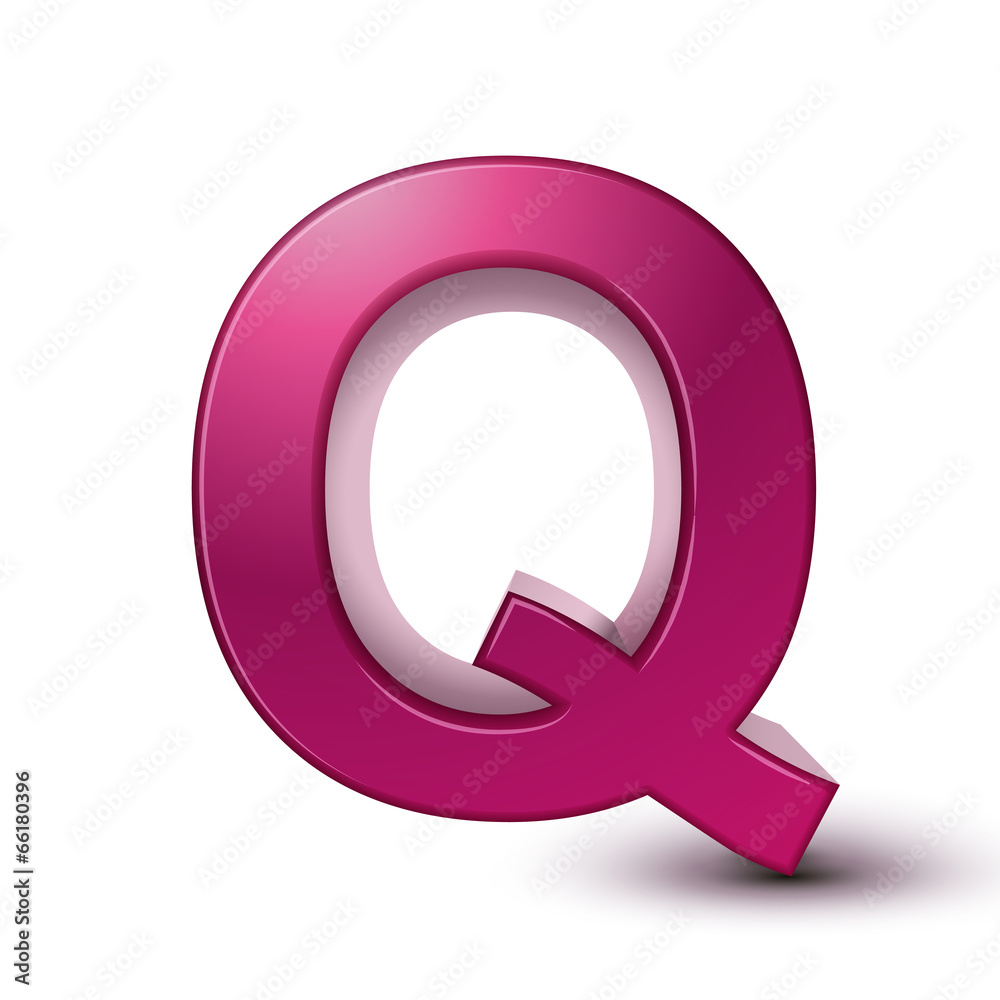 3d alphabet pink Q 3d alphabet pink Q