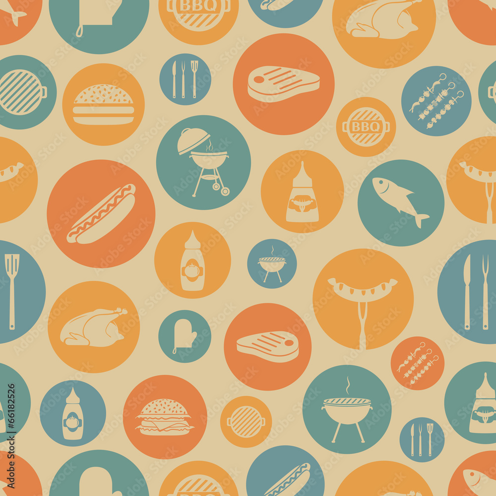BBQ seamless pattern. BBQ seamless pattern.