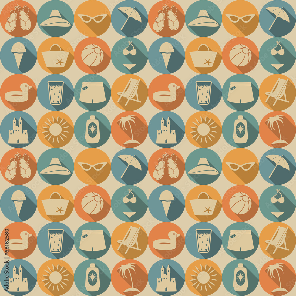 Beach seamless pattern. Beach seamless pattern.