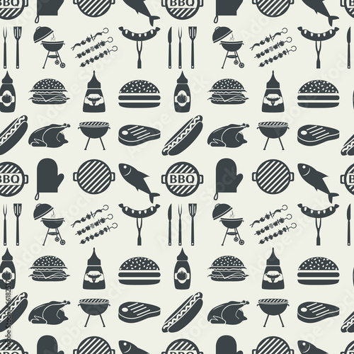 BBQ seamless pattern.