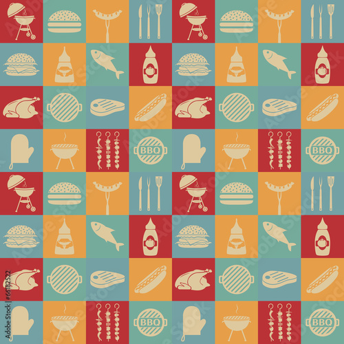 BBQ seamless pattern.