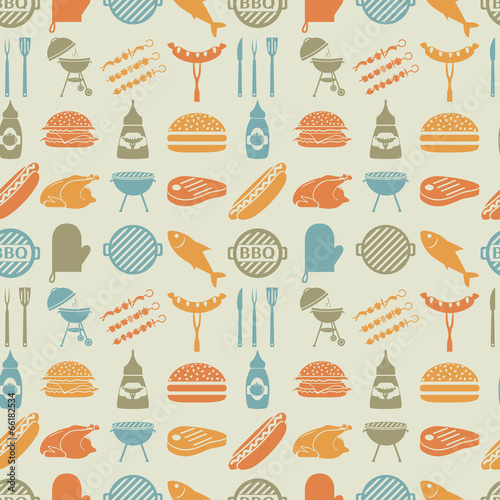 BBQ seamless pattern.