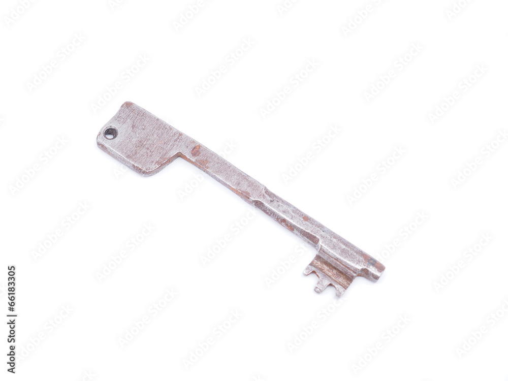key on white background key on white background