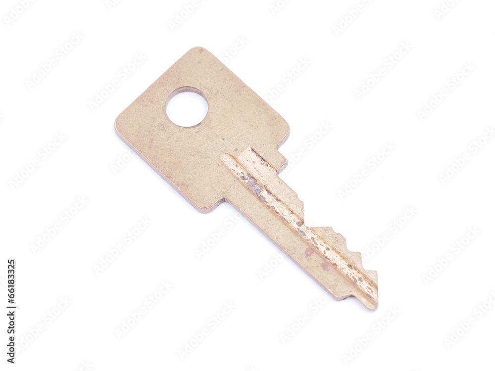 key on white background key on white background