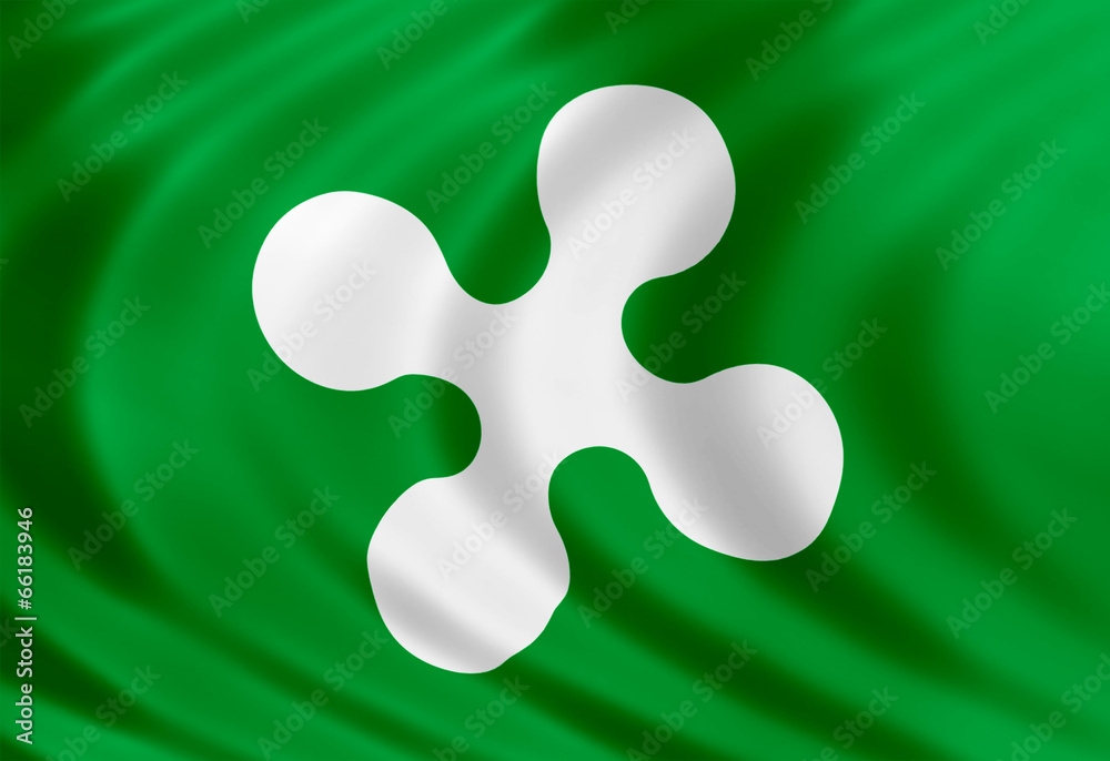 Lombardy flag of silk
