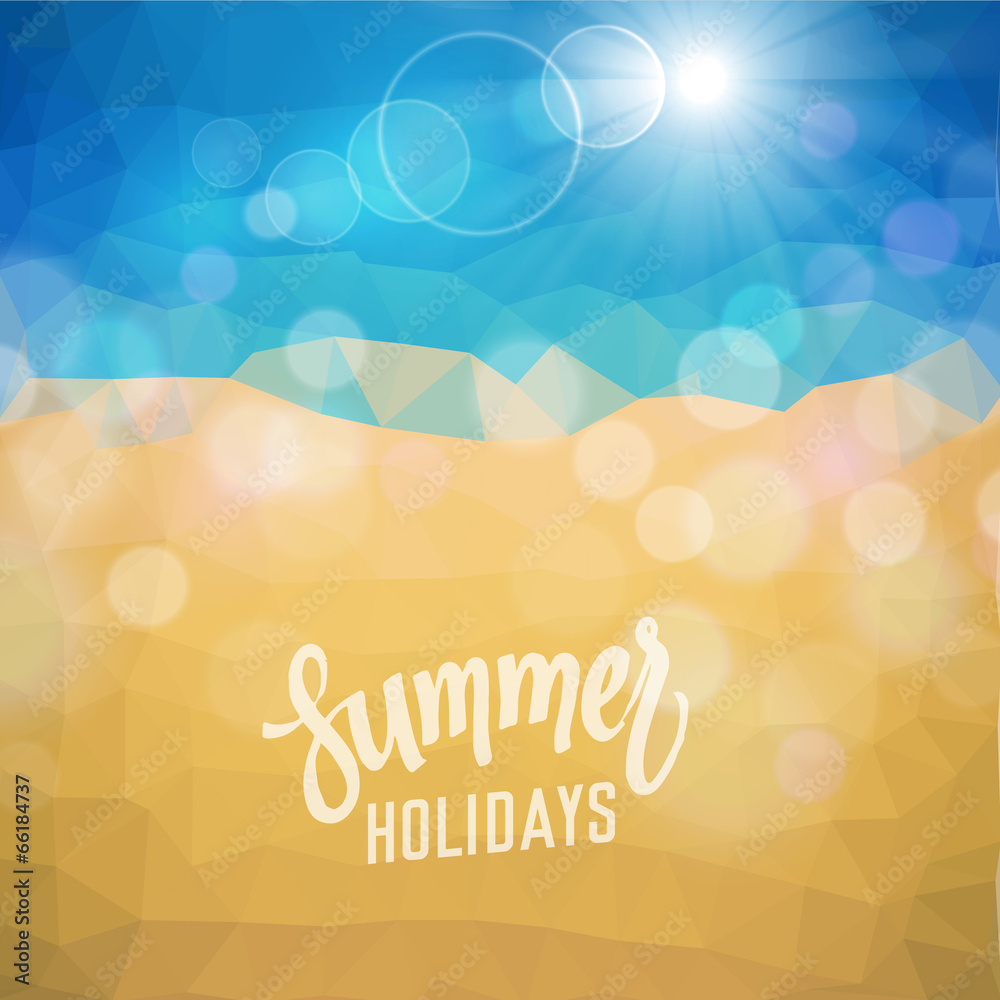 Fototapeta premium Summer holiday tropical beach background